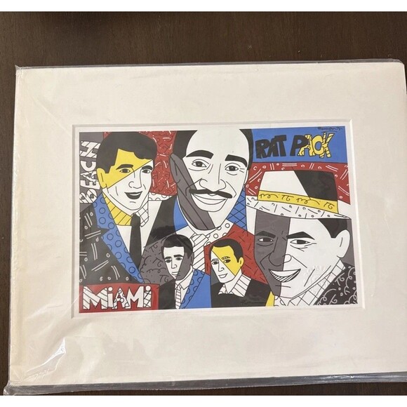 Romero Britto Eat Pack At Miami Beach Pop Art - 6” X 9” - Picture 1 of 9